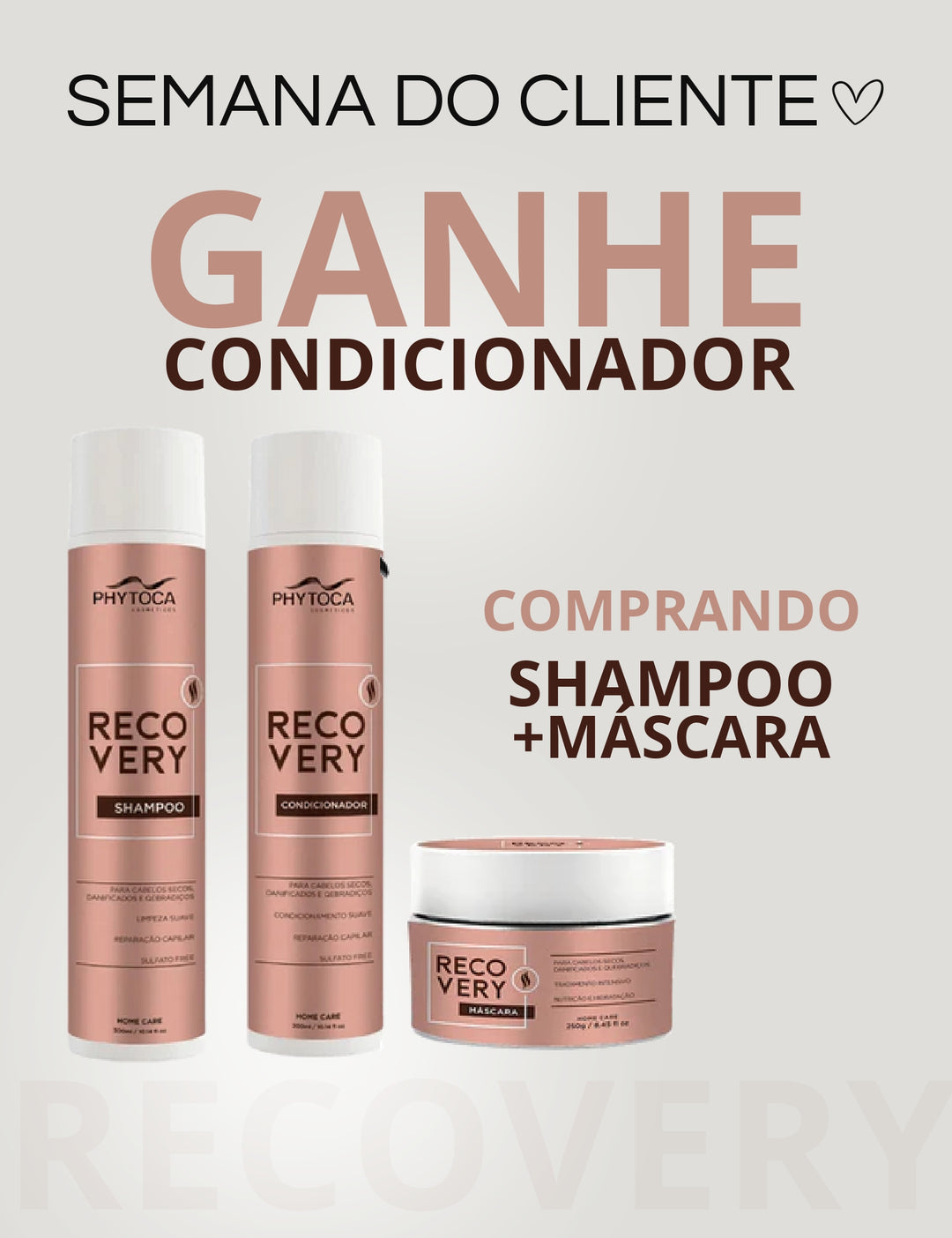 Recovery - Compre Sham+Másc Recovery | Ganhe Condic.Recovery 300ml