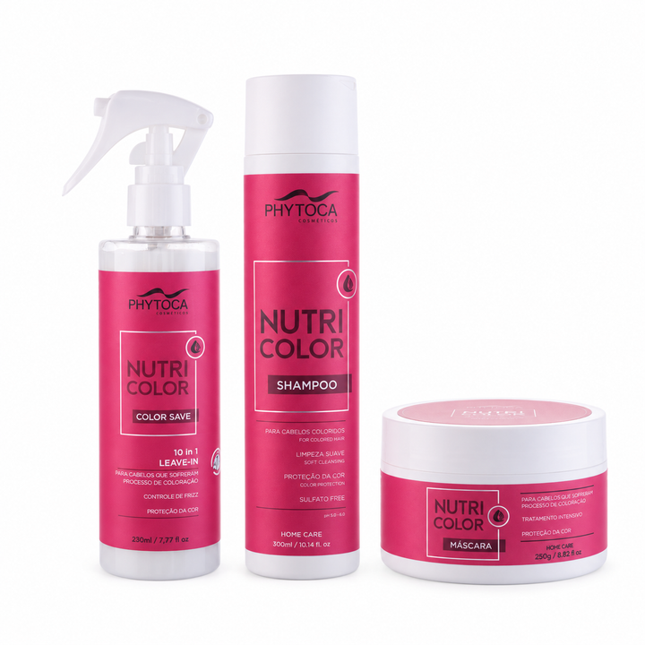Kit Nutricolor Shampoo, Máscara e Leave-In