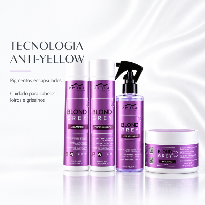 Kit Blond Grey Shampoo, Condicionador, Máscara e Leite de Pentear (4 produtos)