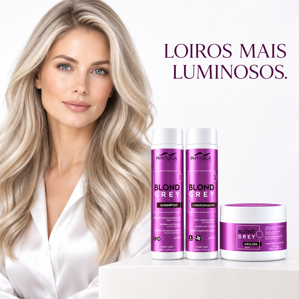 Kit Blond Grey (3 produtos) - Shampoo, Condicionador e Máscara