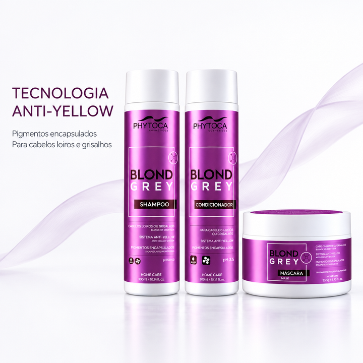 Kit Blond Grey (3 produtos) - Shampoo, Condicionador e Máscara