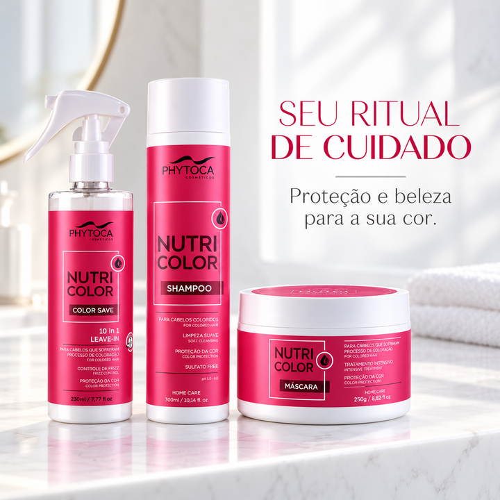 Kit Nutricolor Shampoo, Máscara e Leave-In