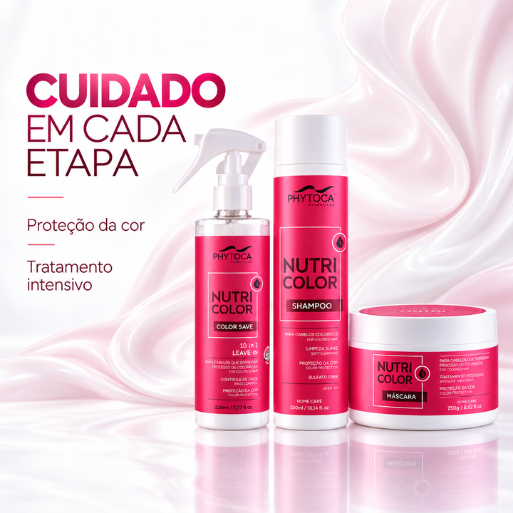 Kit Nutricolor Shampoo, Máscara e Leave-In