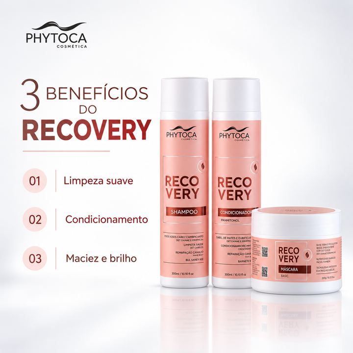 Kit Recovery Shampoo, Condicionador e Máscara (3 produtos)