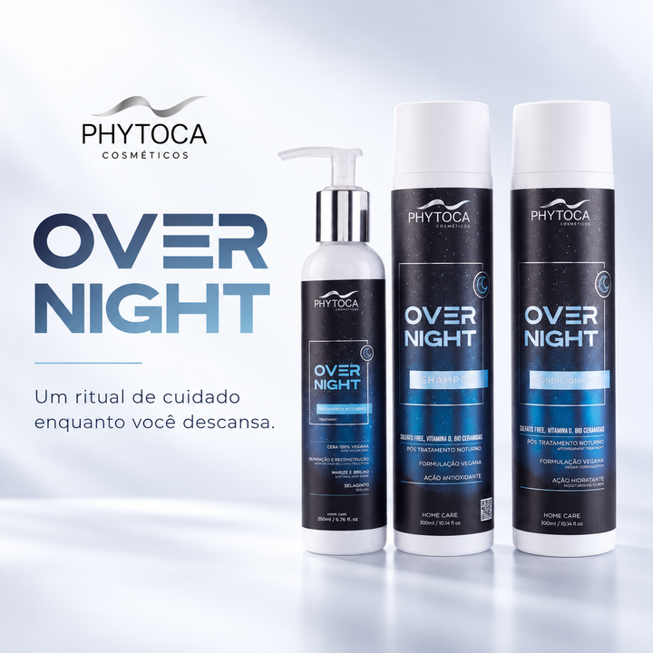 Kit Overnight Shampoo, Condicionador e Tratamento Noturno (3 produtos)