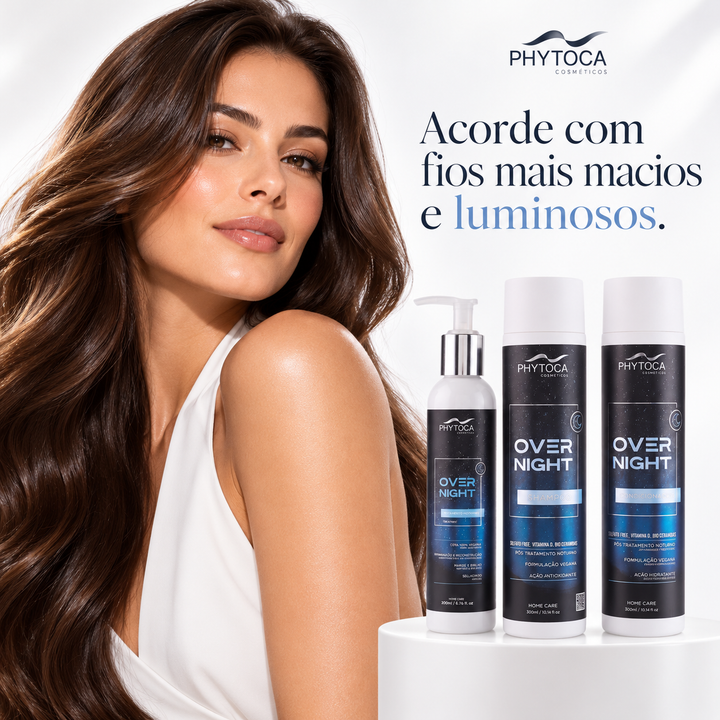 Kit Overnight Shampoo, Condicionador e Tratamento Noturno (3 produtos)