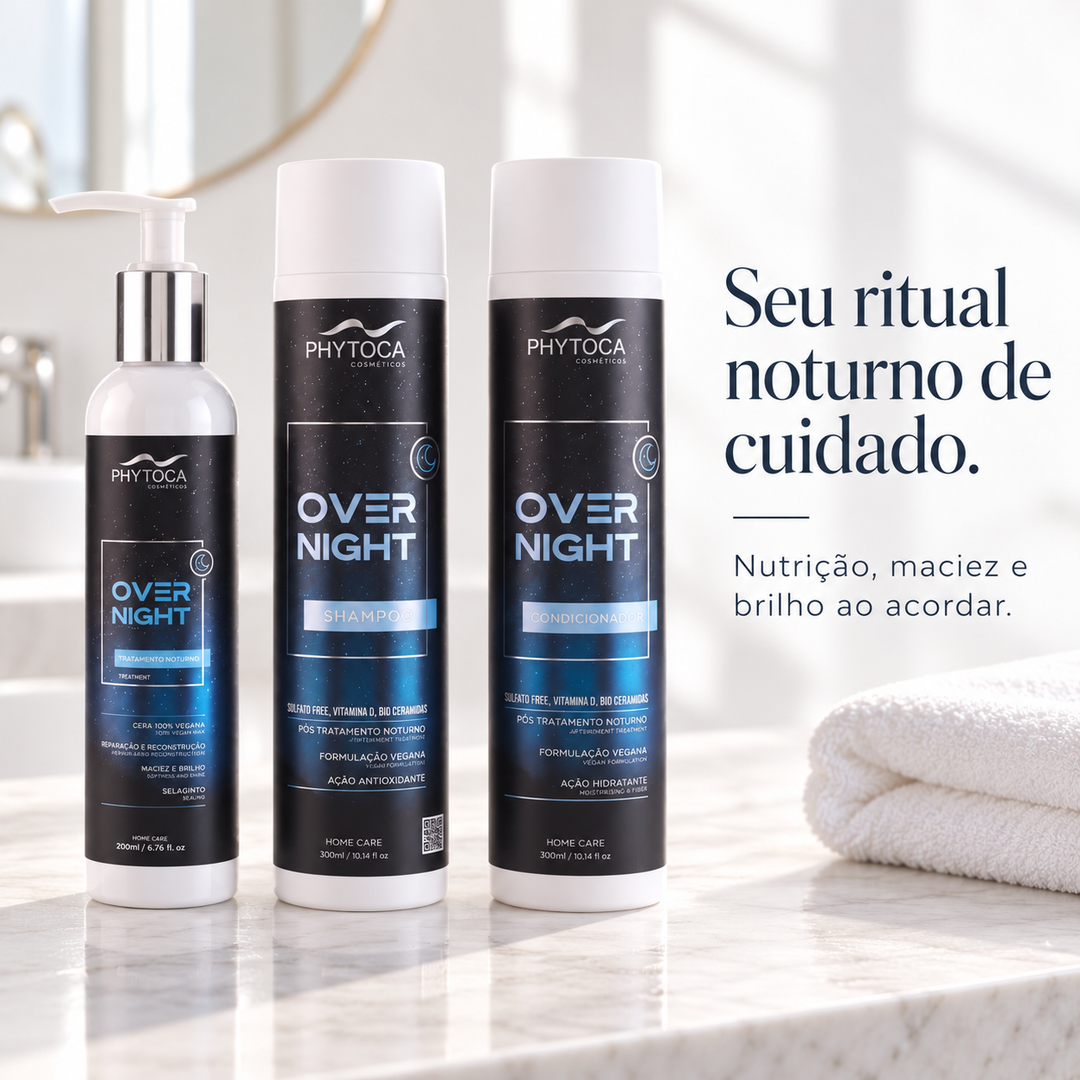 Kit Overnight Shampoo, Condicionador e Tratamento Noturno (3 produtos)