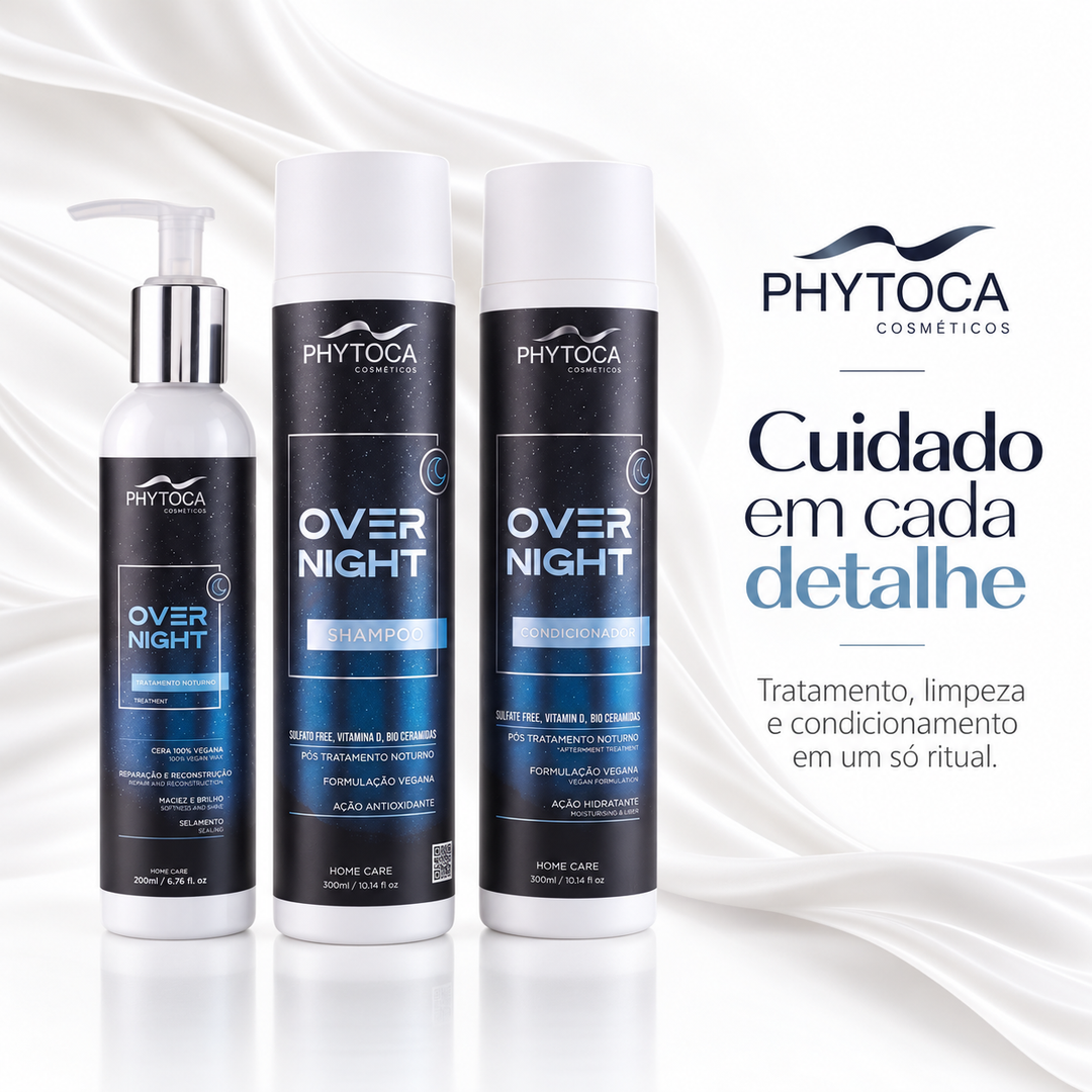 Kit Overnight Shampoo, Condicionador e Tratamento Noturno (3 produtos)