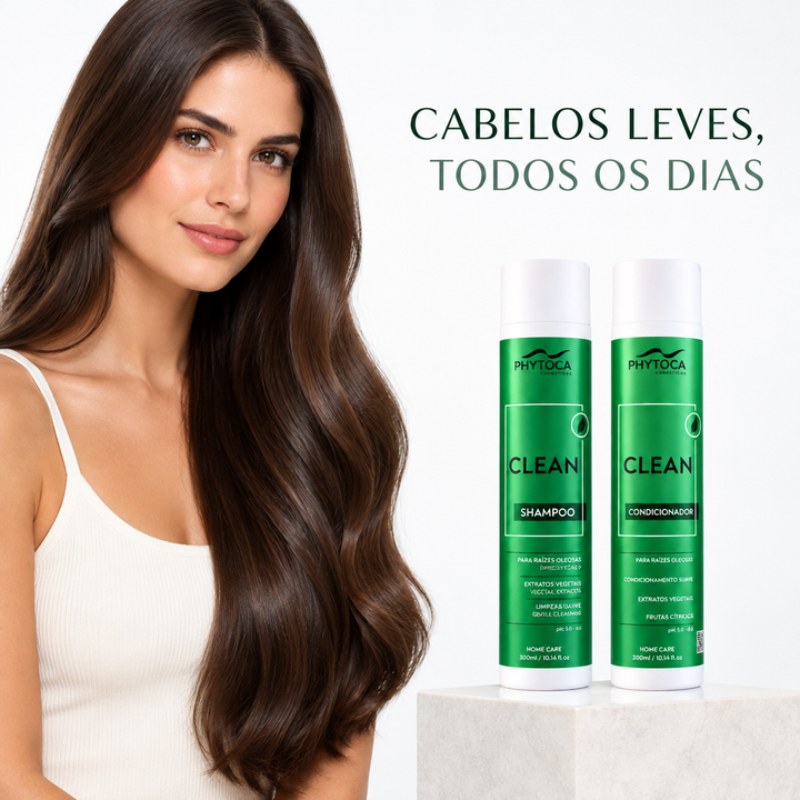 Kit Shampoo e Condicionador Clean Antioleosidade