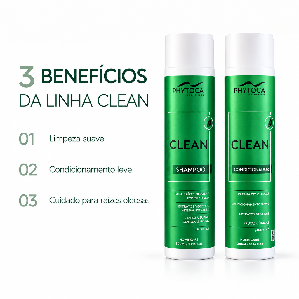 Kit Shampoo e Condicionador Clean Antioleosidade
