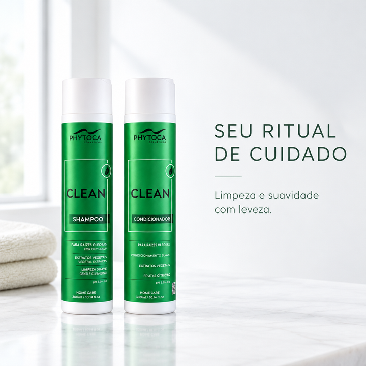 Kit Shampoo e Condicionador Clean Antioleosidade