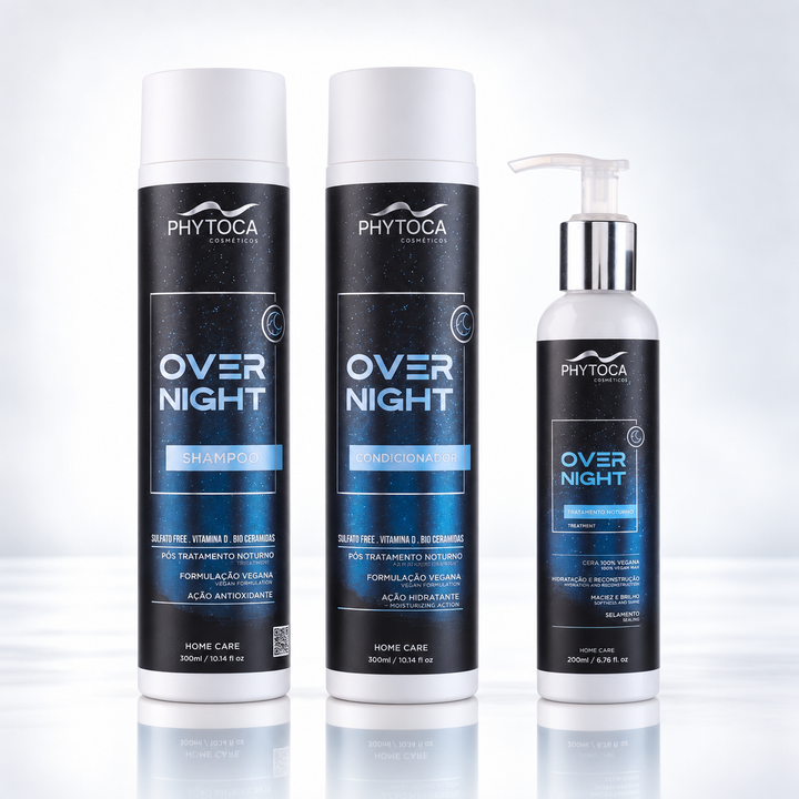 Kit Overnight Shampoo, Condicionador e Tratamento Noturno (3 produtos)