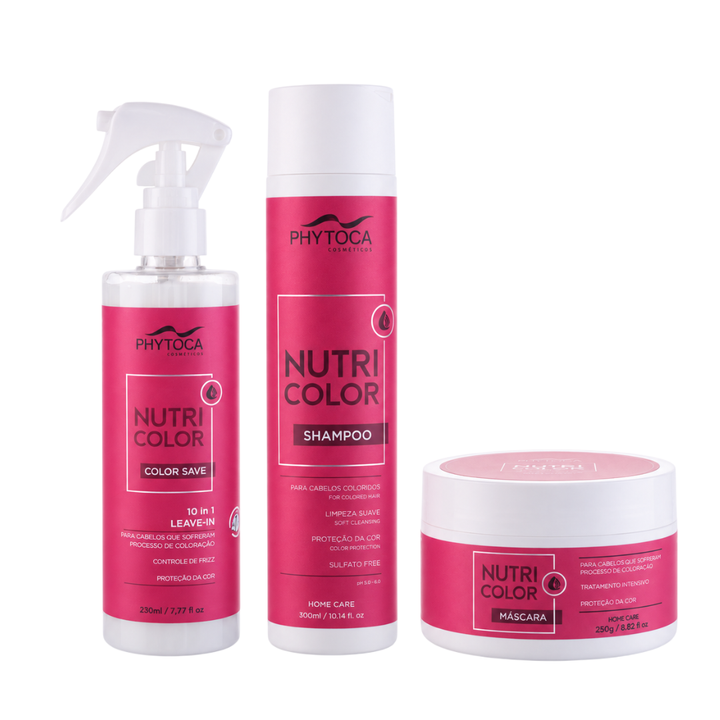 Kit Nutricolor Shampoo, Máscara e Leave-In